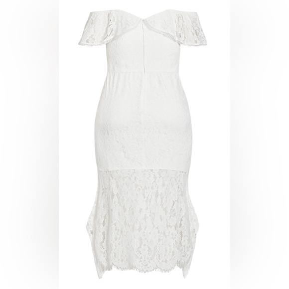 NWT City Chic Ivory Angel Lace midi Dress - Picture 4 of 9
